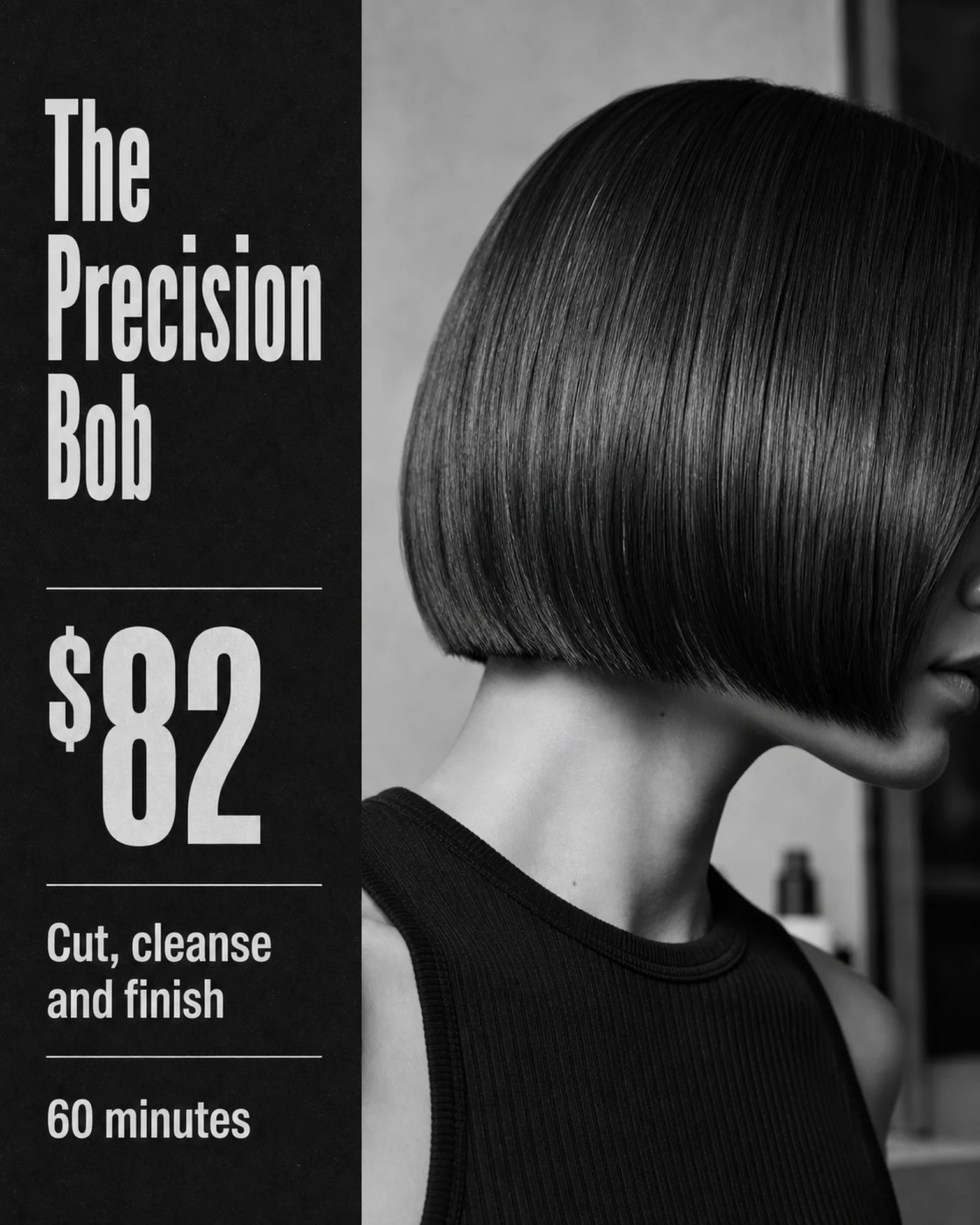 Precision bob salon, a Beauty & salons marketing template